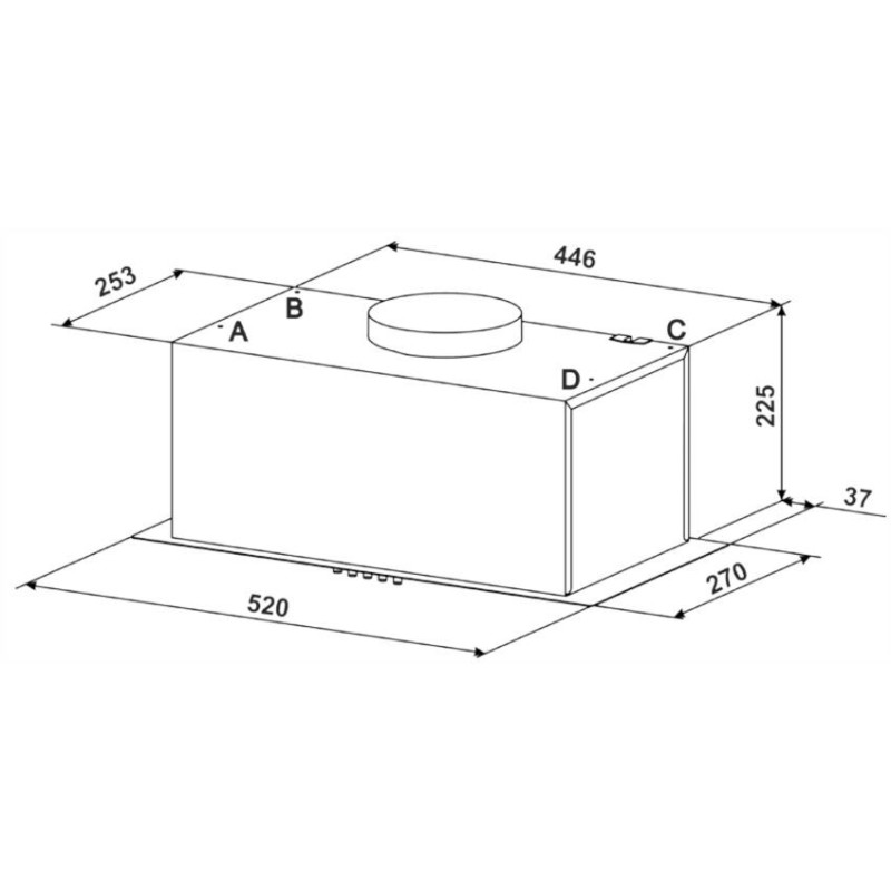 Витяжка Eleyus UNIA 800 LED 52 WH