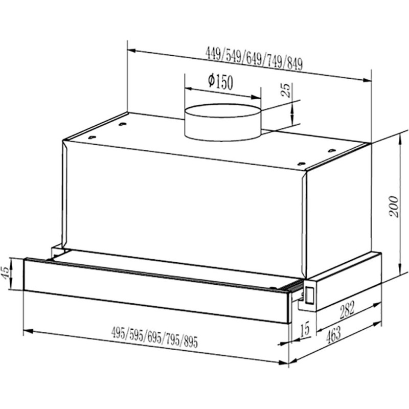Витяжка Faber TLSC X A60 2LS (305.0569.214)