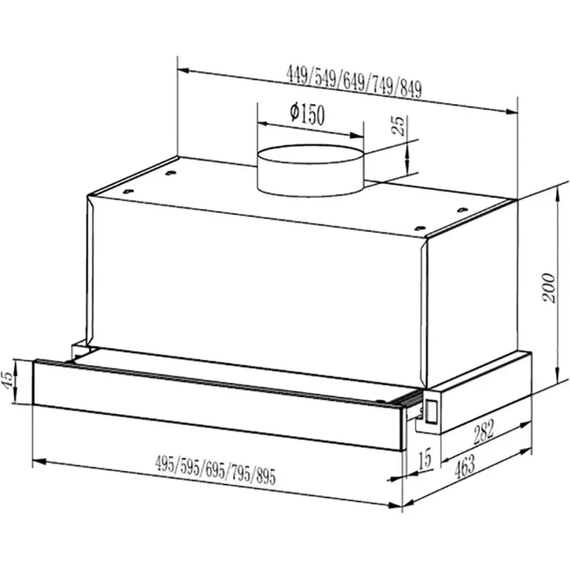 Вытяжка Faber TLSC X A60 2LS (305.0569.214)