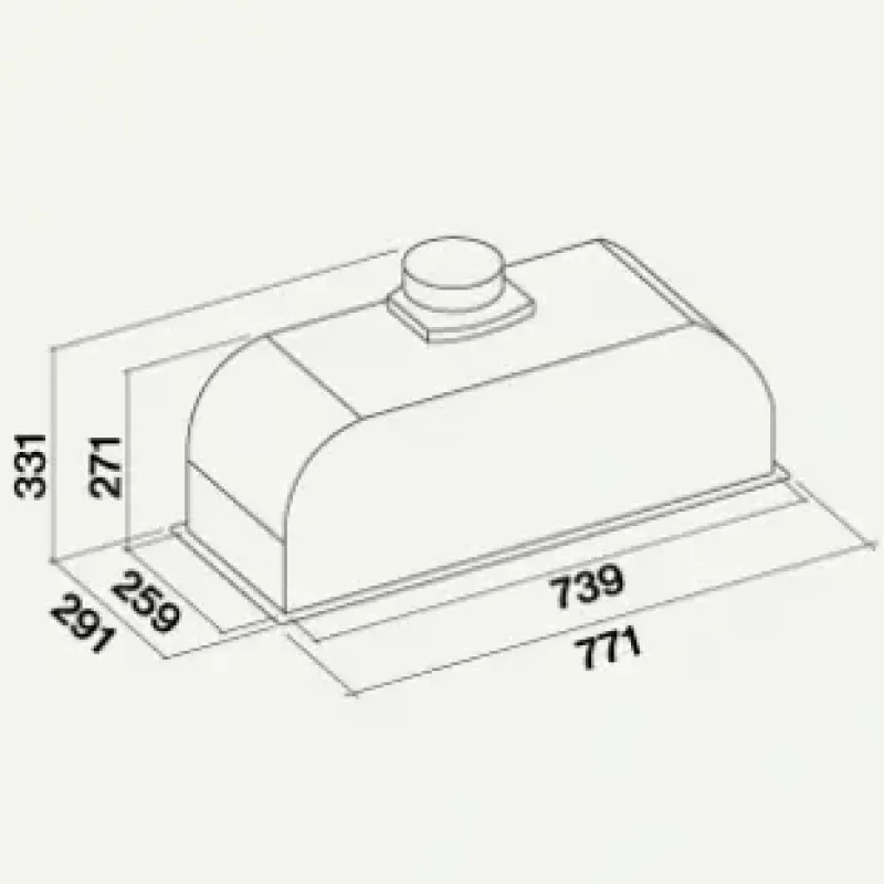 Вытяжка FALMEC GRUPPO INCASSO MURANO 70 800 CGIW70.E10P6#ZZZF491F