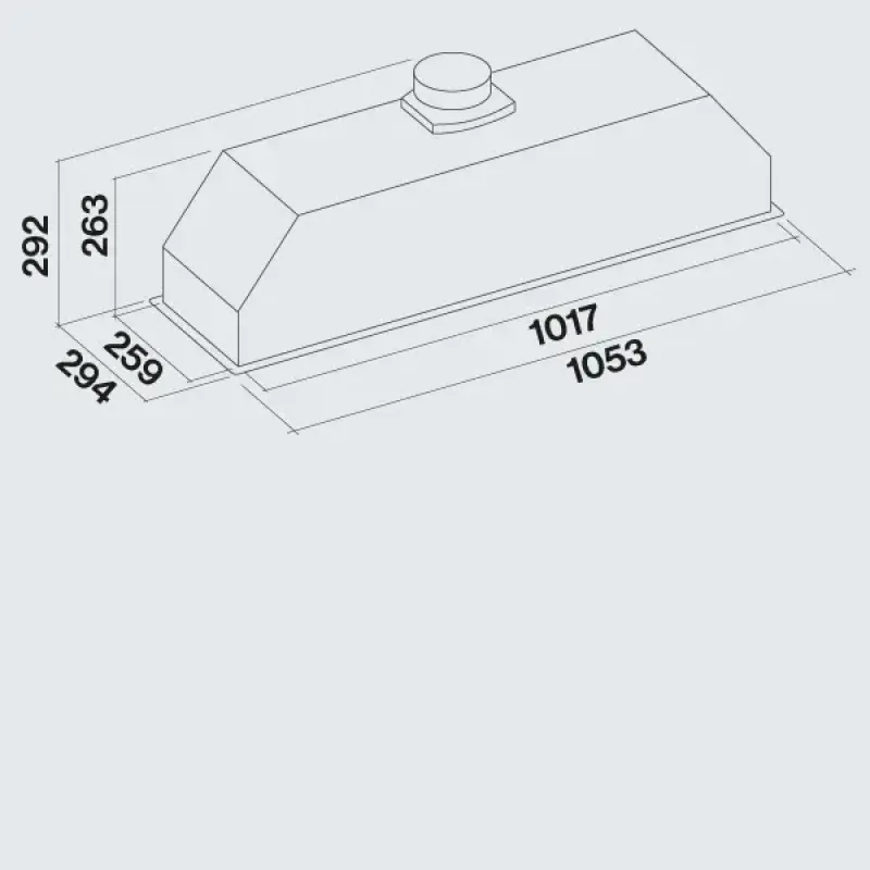 Витяжка FALMEC GRUPPO INCASSO PLUS 105 нерж. сталь 800 CGIW05.E26P2#EUI490F