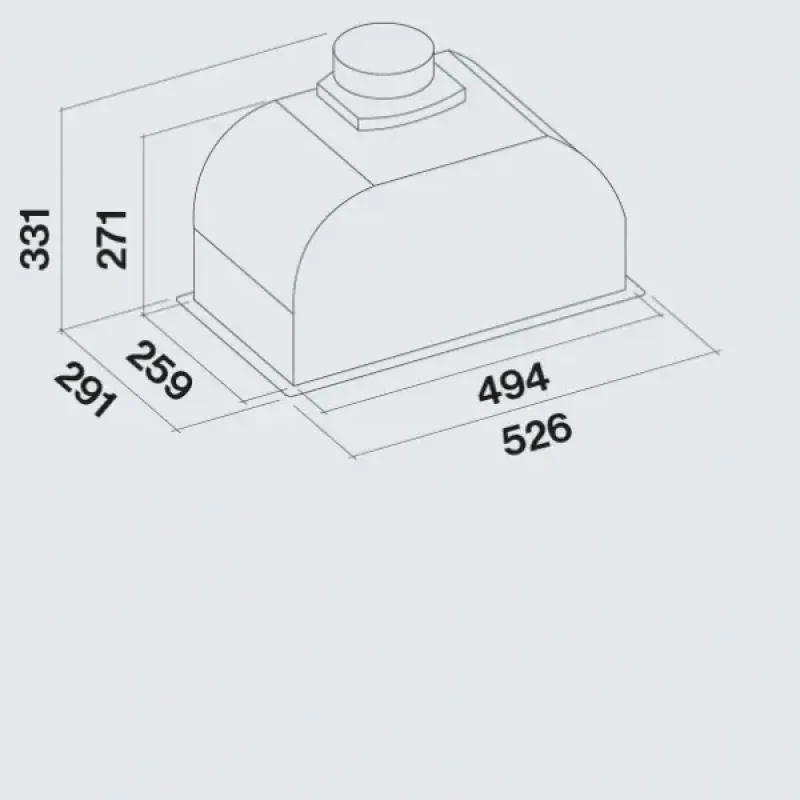 Вытяжка FALMEC GRUPPO INCASSO PLUS 50 white 800 (CGIW50.E26P2#EUB490F)