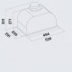 Витяжка FALMEC GRUPPO INCASSO PLUS 50 white 800 (CGIW50.E26P2#EUB490F)