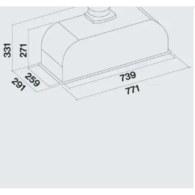 Витяжка FALMEC GRUPPO INCASSO PLUS 70 нерж. сталь 800 CGIW70.E26P2#EUI490F