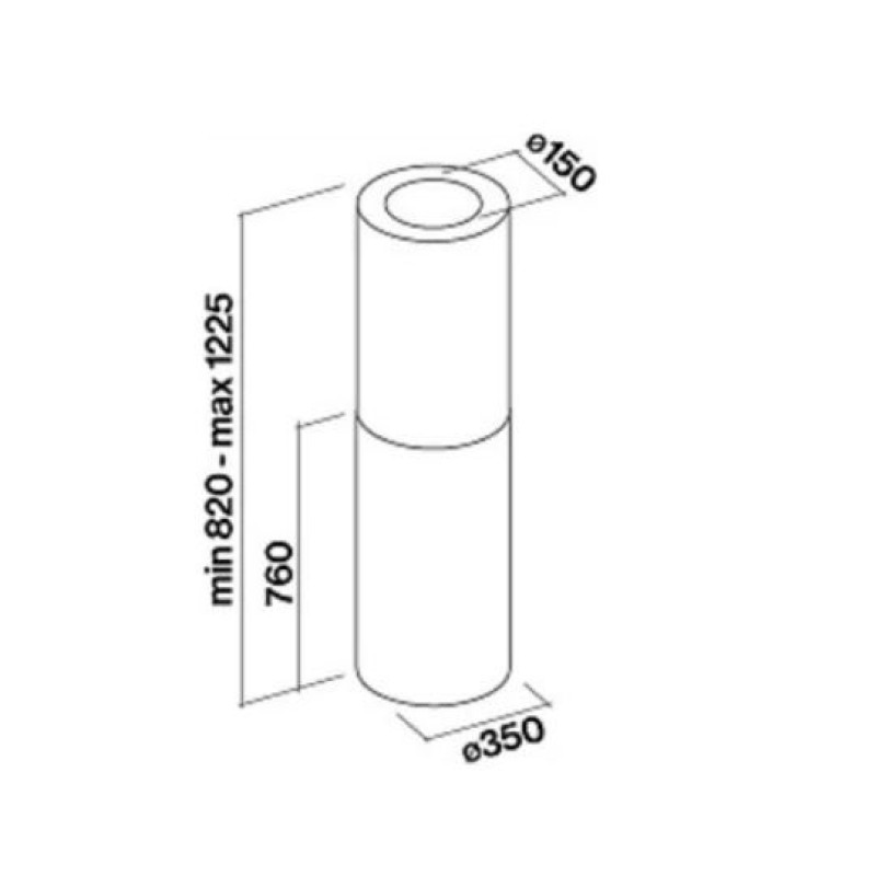Витяжка FALMEC POLAR EVO IS 35 black 800 CPOI90.E11P2#EUN490F