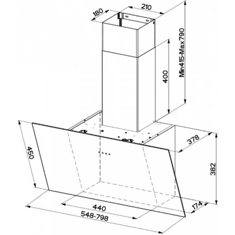 Витяжка Faber Tweet EV8 WH A80 LED (330.0529.667)