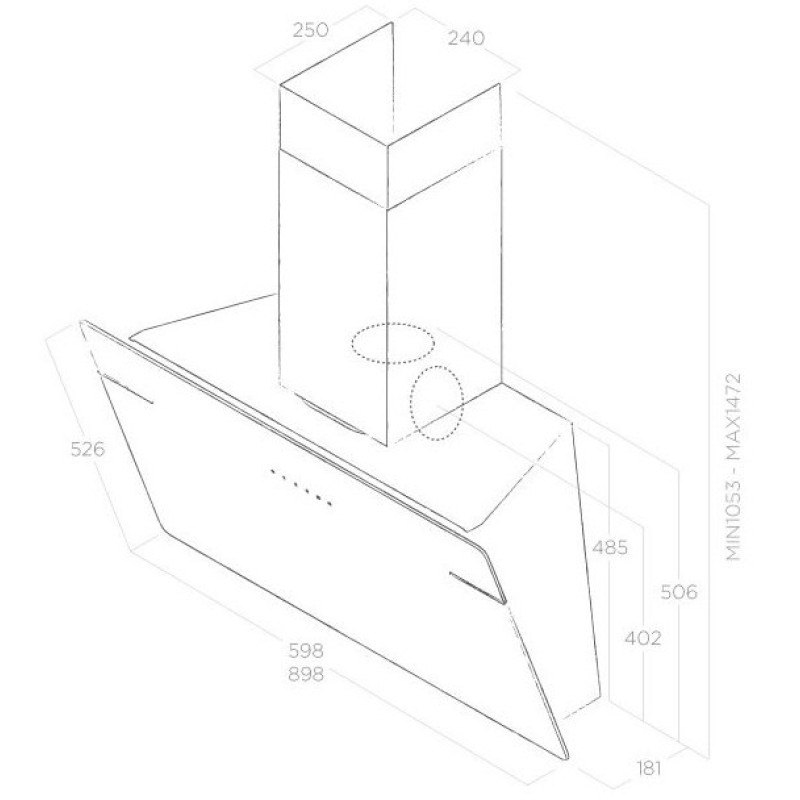 Витяжка Elica LESSENZA WH/A/90