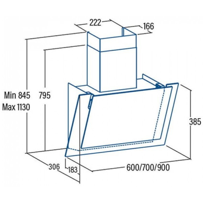 Вытяжка Cata VALTO 600 XGBK (02027505)