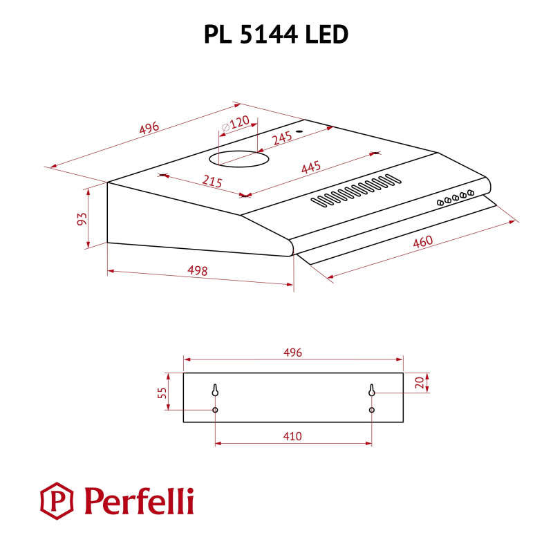 Вытяжка Perfelli PL 5144 BL LED