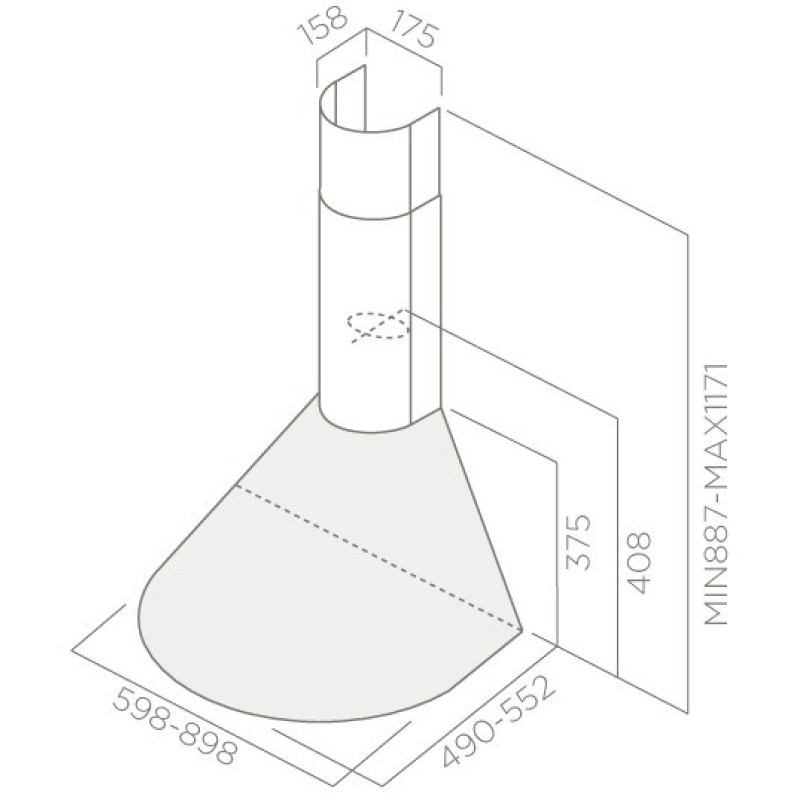 Витяжка Elica TONDA IX F/90