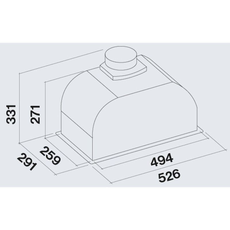 Витяжка FALMEC GRUPPO INCASSO PLUS 50 stainless steel 800 (CGIW50.E26P2EUI490F)