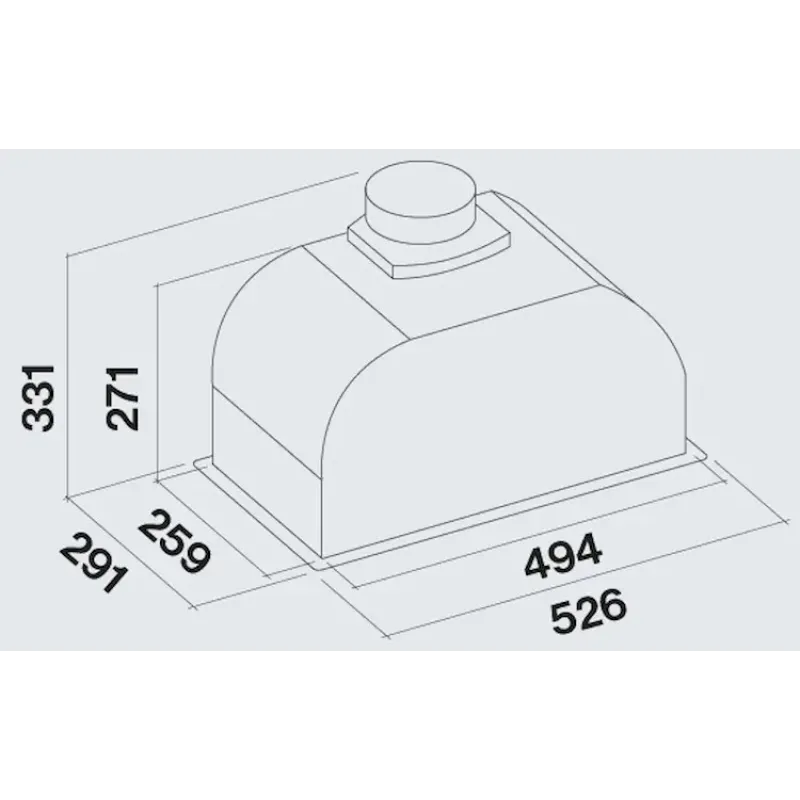 Витяжка FALMEC GRUPPO INCASSO PLUS 50 stainless steel 800 (CGIW50.E26P2EUI490F)