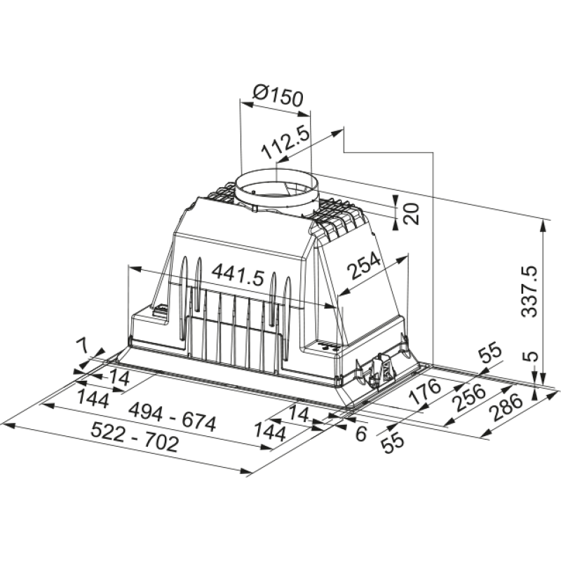 Витяжка Franke Inca Smart FBI 705 BK PLUS 305.0757.780