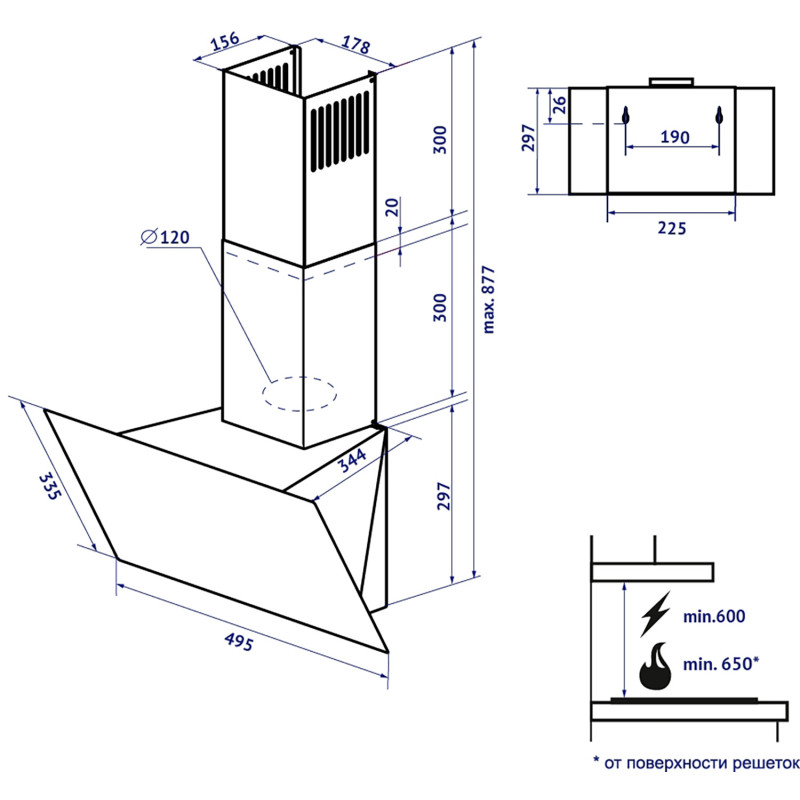 Minola HDN 5222 WH/INOX 700 LED