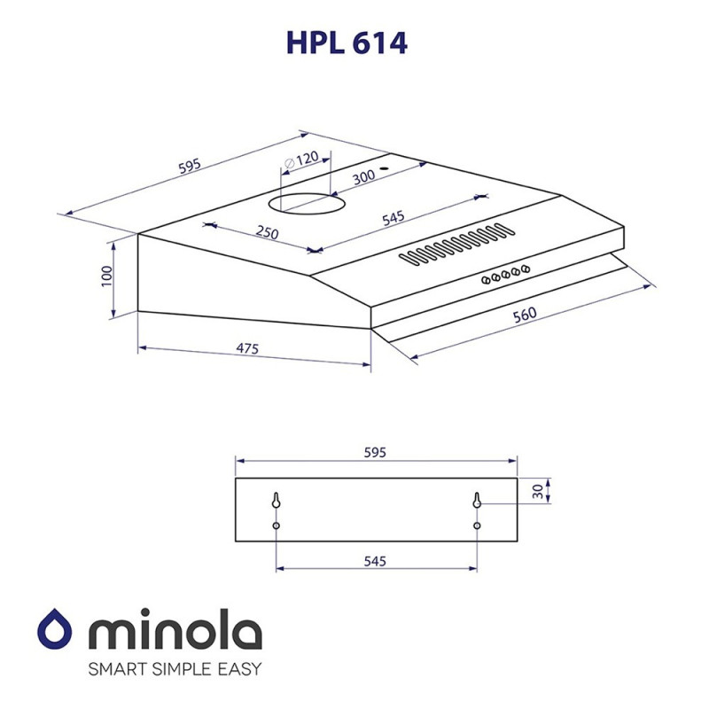 Вытяжка Minola HPL 614 WH
