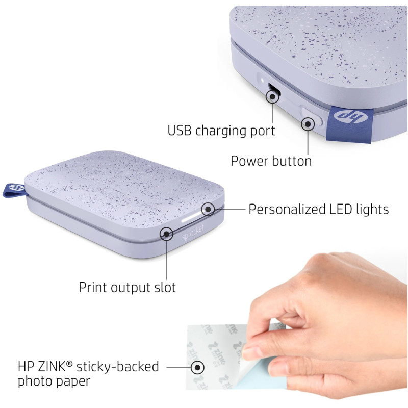 HP Sprocket 2x3 Lilac (HPISPPR)