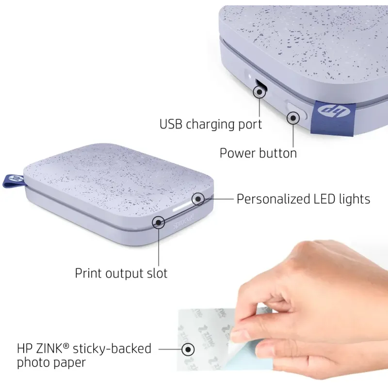 HP Sprocket 2x3 Lilac (HPISPPR)
