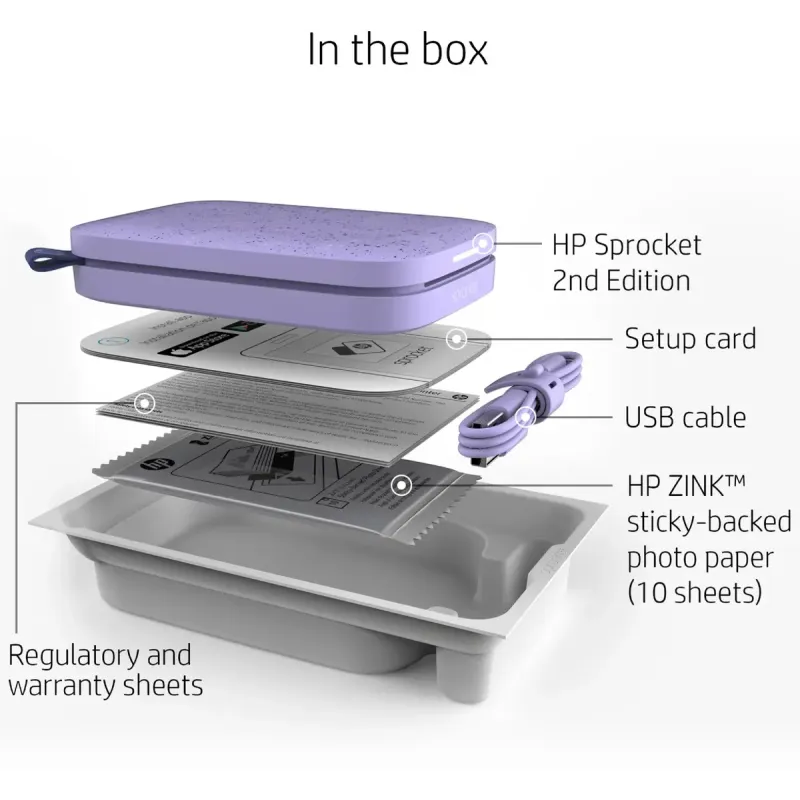 HP Sprocket 2x3 Lilac (HPISPPR)