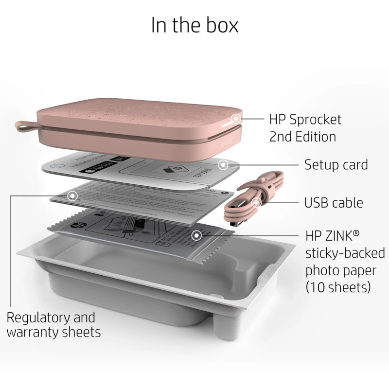 HP Sprocket 2x3 Blush Pink (HPISPP)