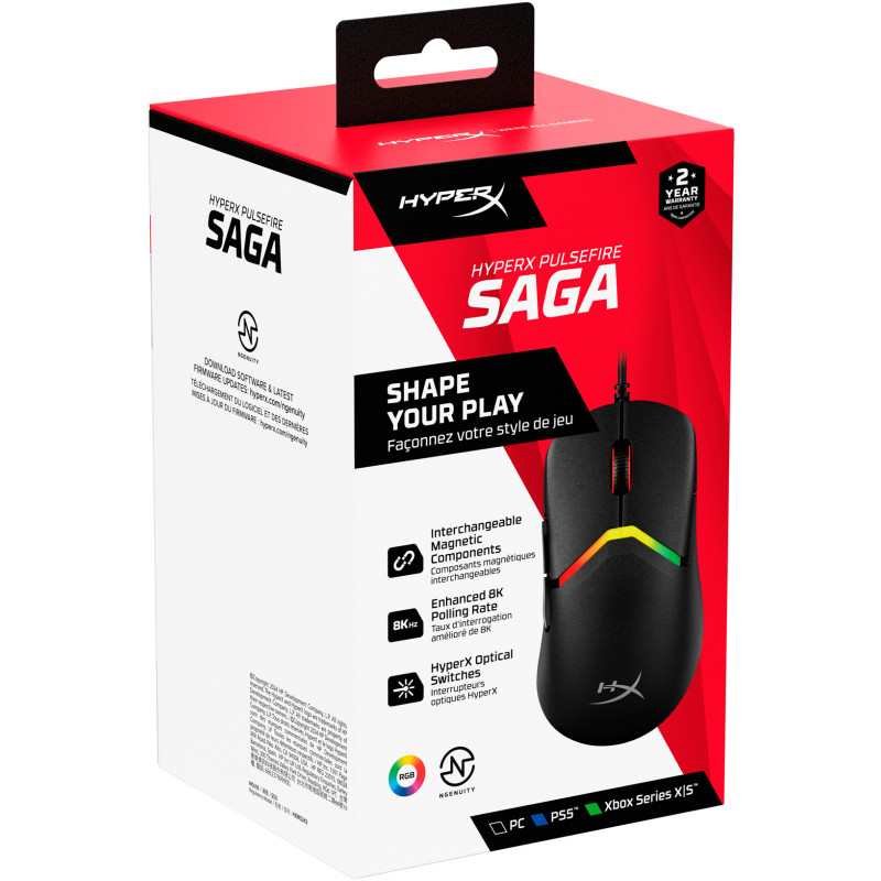 Компьютерная мышь HyperX Pulsefire Saga Black (A2PB3AA)