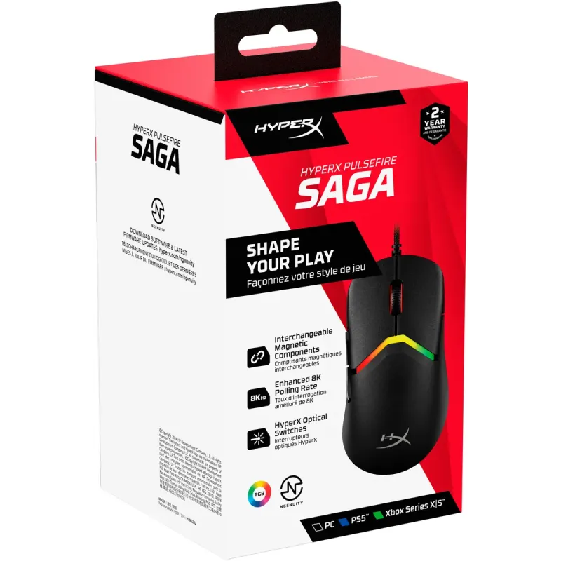 Комп'ютерна миша HyperX Pulsefire Saga Black (A2PB3AA)
