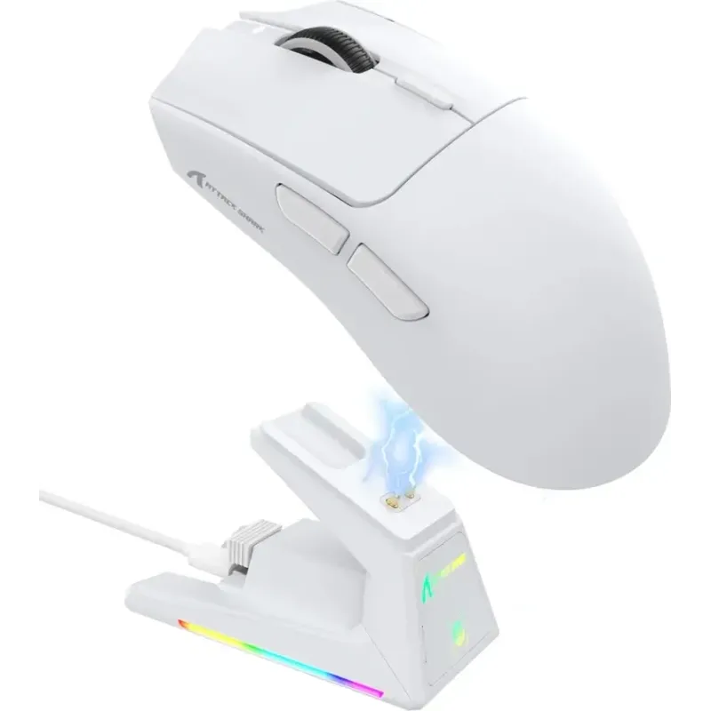 Компьютерная мышь Attack Shark X1, Wireless/Bluetooth, 40000dpi. (PAW3395PRO), 6кн., White (X1W_AS)