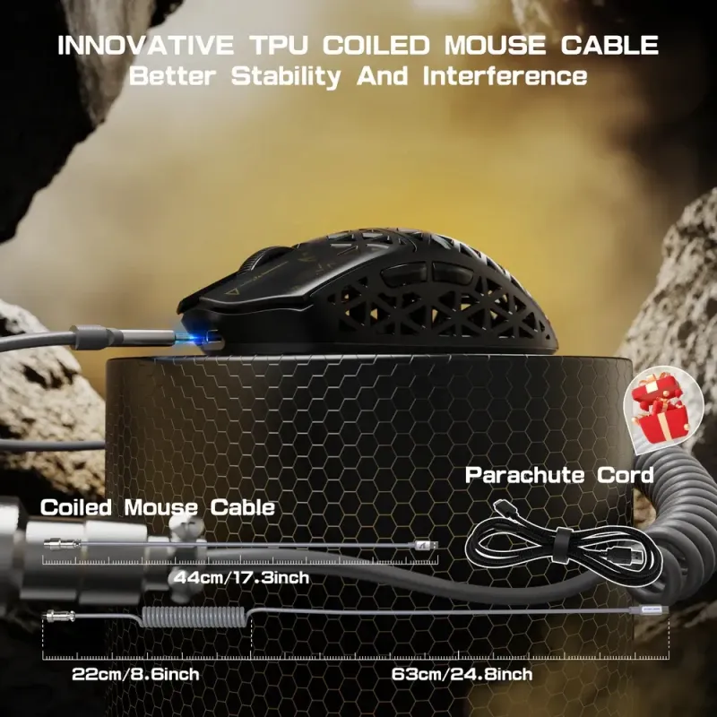 Компьютерная мышь Attack Shark R5 Ultra, Wireless, PAW3950MAX сенсор, 42000dpi., 6кн., Black (R5ULTRAB_AS)