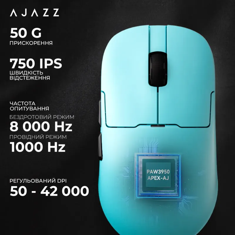 Компьютерная мышь Ajazz AJ159 APEX Blue (AJM159-A-BLUE)