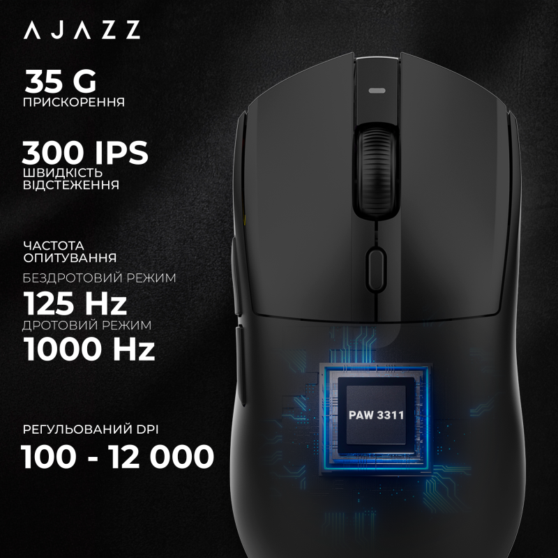 Ajazz AJ139 V2 MC Wireless/Bluetooth/USB Black (AJ139-V2-MC-B)