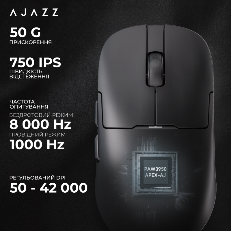 Компьютерная мышь Ajazz AJ159 APEX Black (AJM159-A-B)