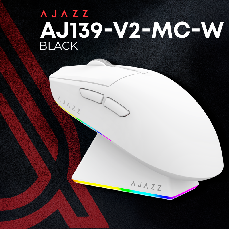 Ajazz AJ139 V2 MC Wireless/Bluetooth/USB White (AJ139-V2-MC-W)