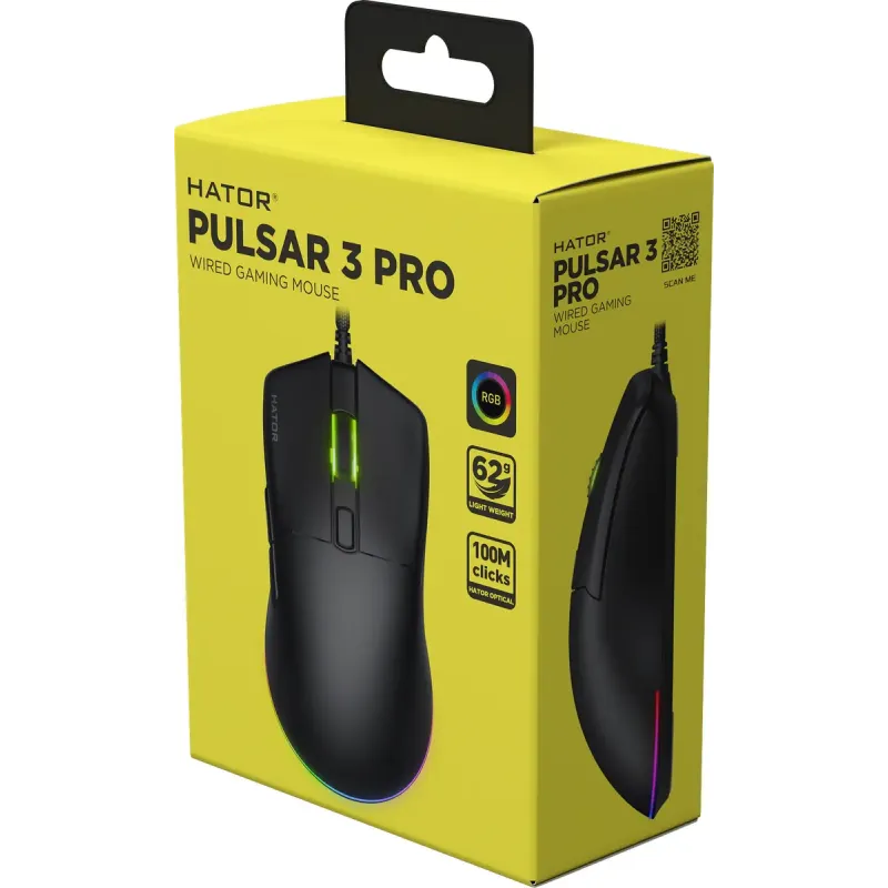 Комп'ютерна миша HATOR Pulsar 3 Pro Black (HTM620)