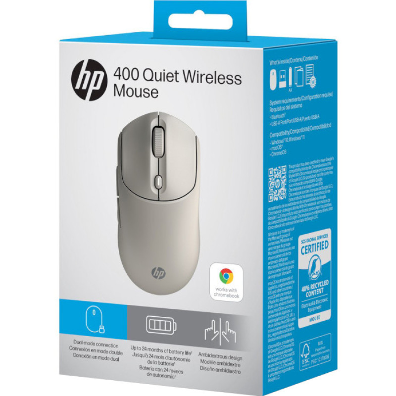 Компьютерная мышь HP 400 Quiet Wireless Maple (AZ7B6AA)