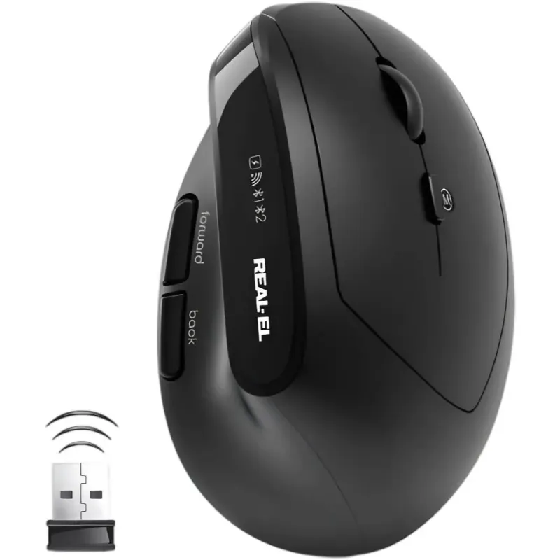Компьютерная мышь REAL-EL RM-490W Black
