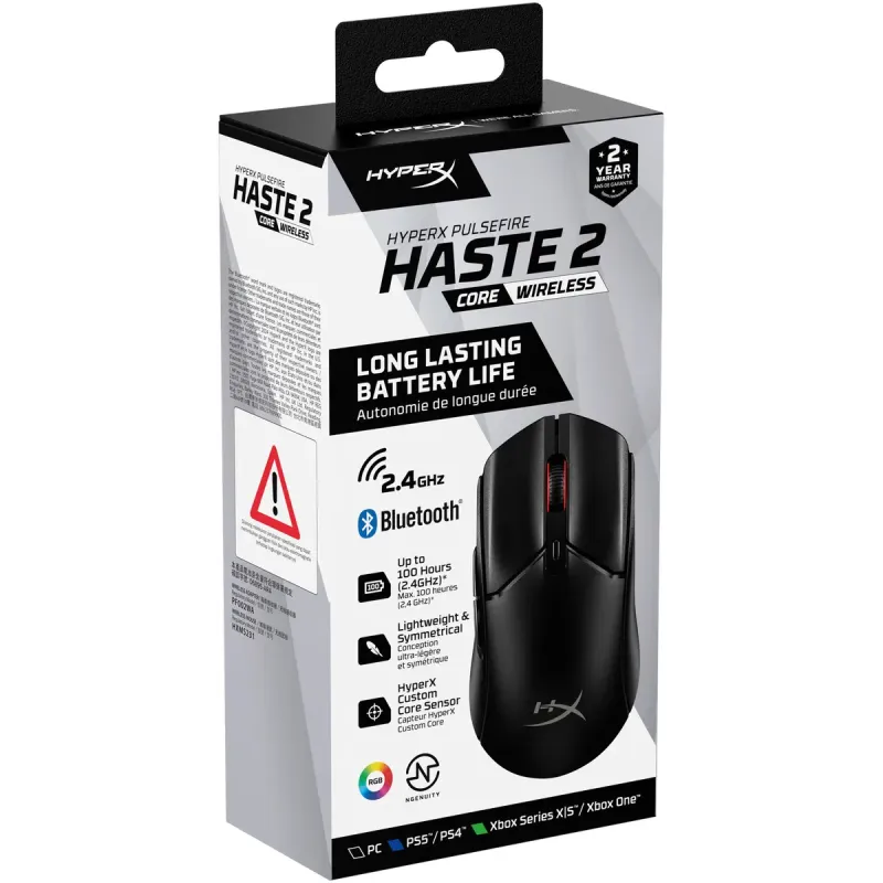 Комп'ютерна миша HyperX Pulsefire Haste 2 Core Wireless Black (8R2E6AA)