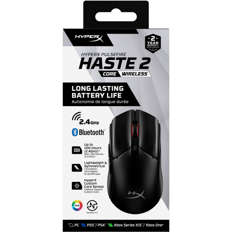 Компьютерная мышь HyperX Pulsefire Haste 2 Core Wireless Black (8R2E6AA)