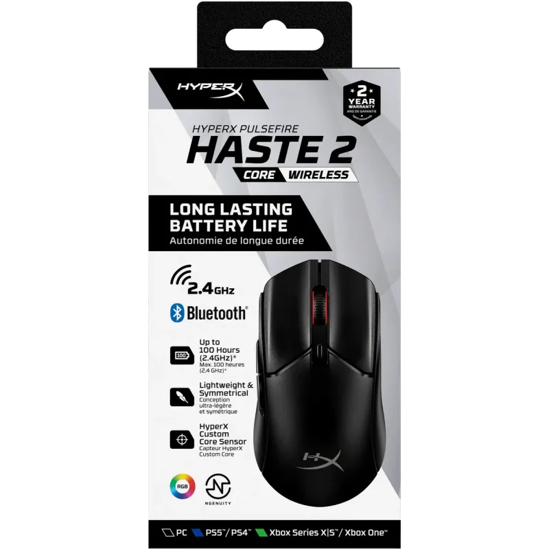 Комп'ютерна миша HyperX Pulsefire Haste 2 Core Wireless Black (8R2E6AA)