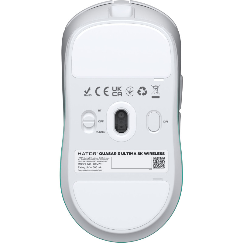 Компьютерная мышь Hator Quasar 3 Ultima 8K Wireless White/Mint (HTM761)