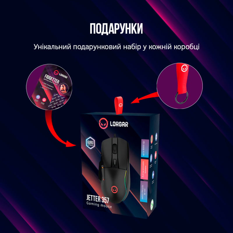 Комп'ютерна миша Lorgar Jetter 357 (LRG-GMS357)