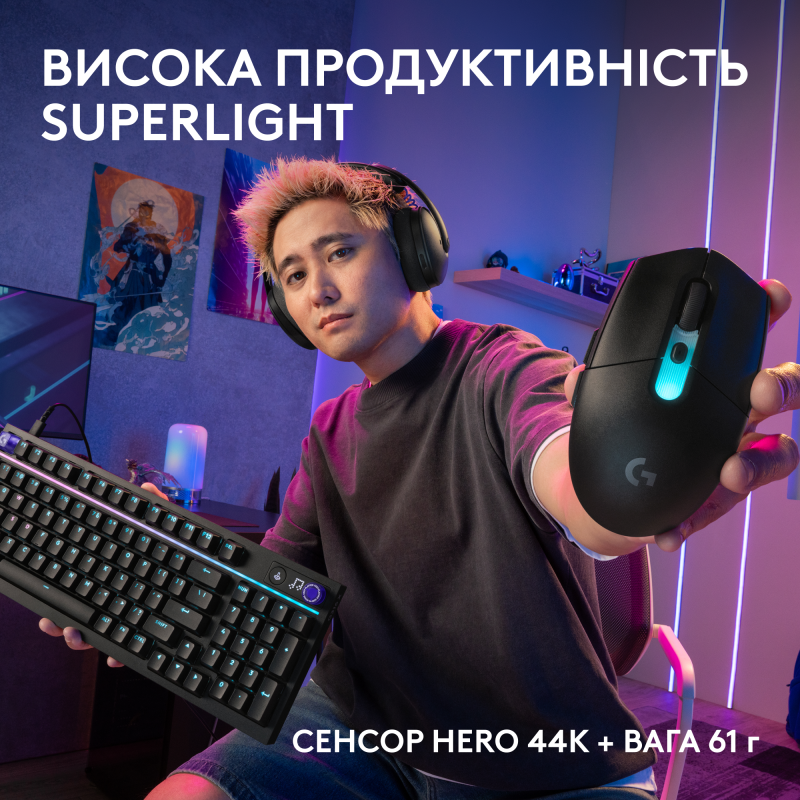 Комп'ютерна миша Logitech G305 X Superlight Black (910-007739)