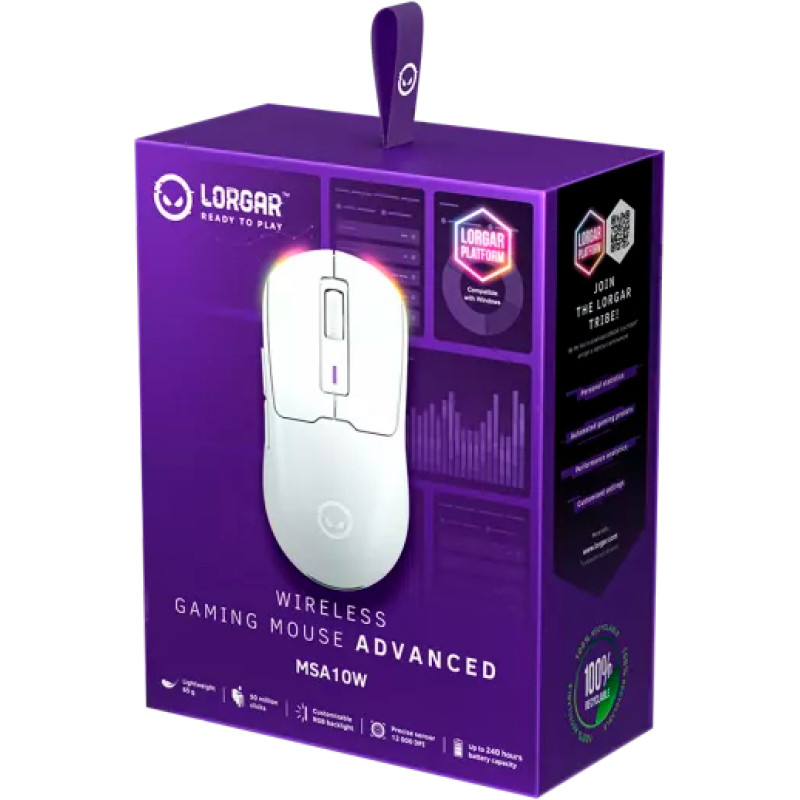 Lorgar MSA10W Wireless Gaming White (LRG-MSA10W-WH)