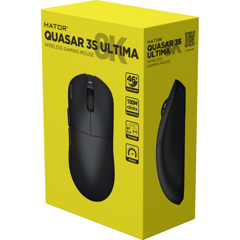 Компьютерная мышь Hator Quasar 3S Ultima 8K Wireless Black (HTM660)