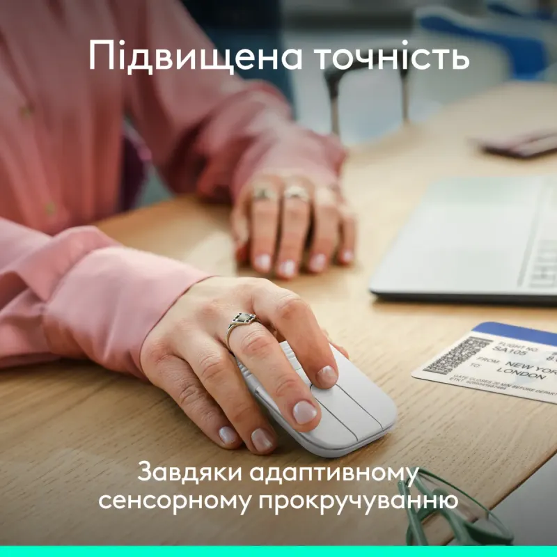 Компьютерная мышь Logitech Mobi Fold Bluetooth Off-White (910-007631)