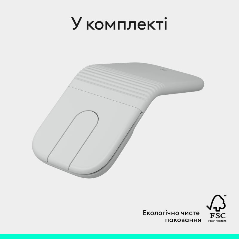 Комп'ютерна миша Logitech Mobi Fold Bluetooth Off-White (910-007631)