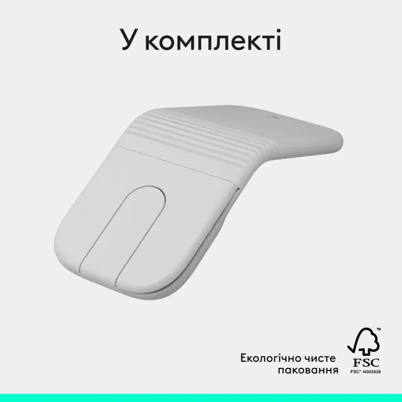 Компьютерная мышь Logitech Mobi Fold Bluetooth Off-White (910-007631)