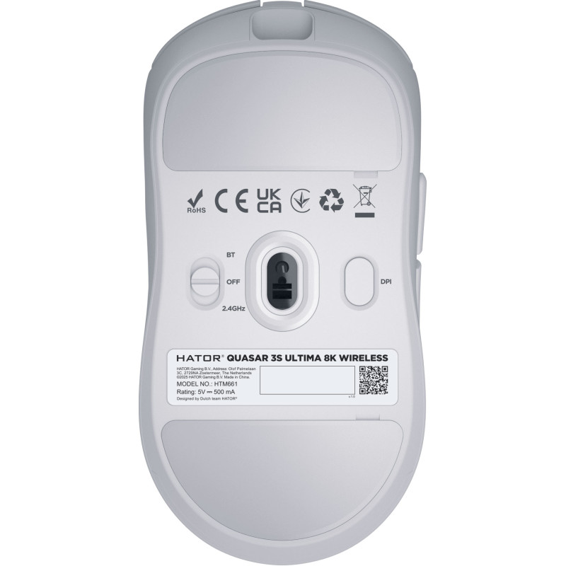 Компьютерная мышь Hator Quasar 3S Ultima 8K Wireless White (HTM661)
