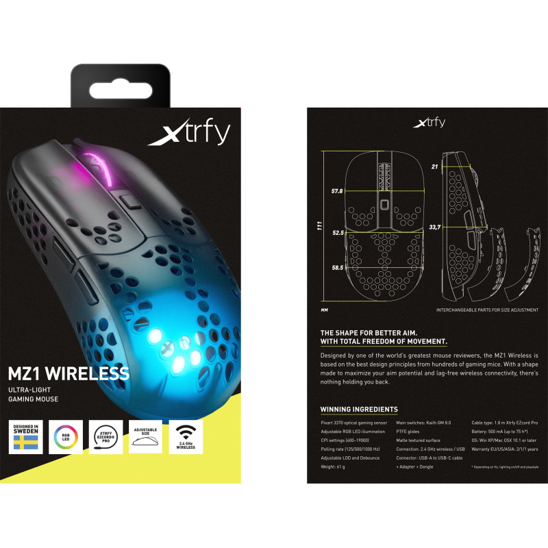 Xtrfy MZ1 RGB WL Black (MZ1W-RGB-BLACK)