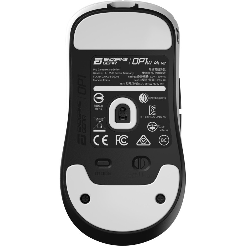 Комп'ютерна миша Endgame Gear OP1w 4k v2 Wireless White (PGW-EG-MOU-072)