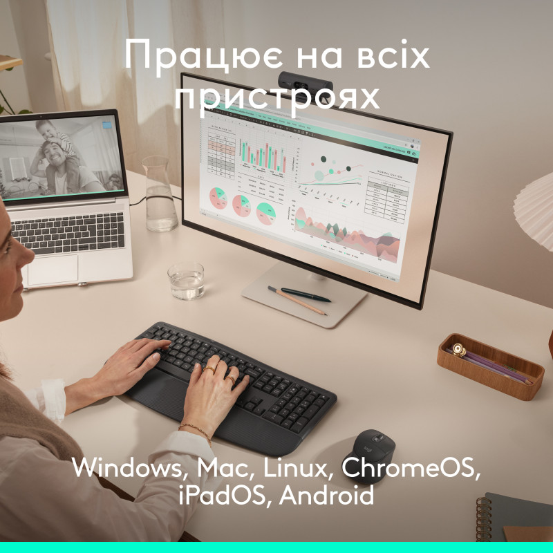 Комп'ютерна миша Logitech Signature Comfort Plus M850L Wireless/USB-C Graphite (910-007715)