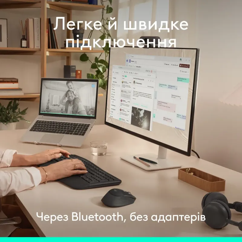 Комп'ютерна миша Logitech Signature Comfort Plus M850L Wireless/USB-C Graphite (910-007715)